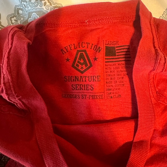 NWOT AFFLICTION GEORGE ST PIERRE OFFICIAL SHIRT SIZE L VERY RARE - Picture 4 of 5